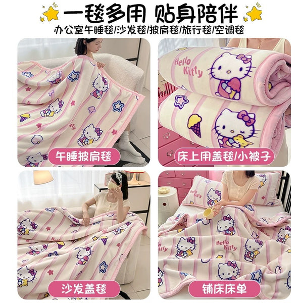 Soft Kawaii Cartoon Blanket