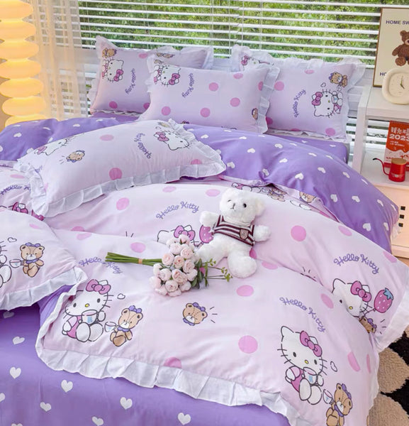 Cute Kuromi Bedding Set