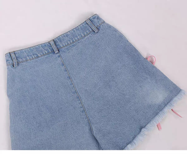 Cute Pig Jean Shorts