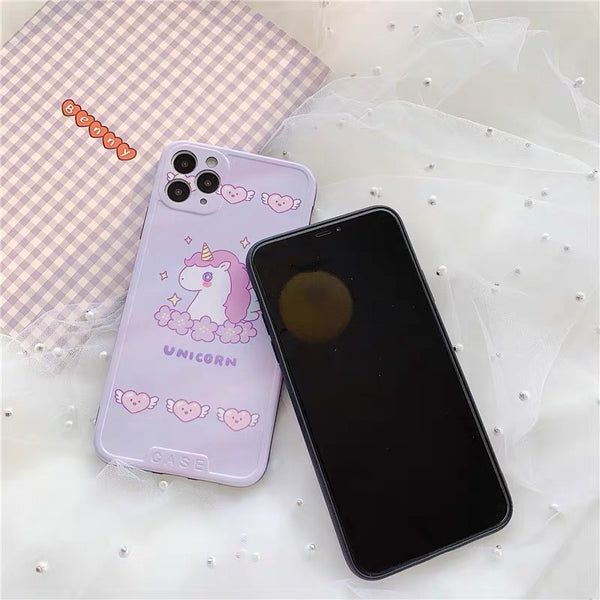 Cute Unicorn Phone Case For Iphone7/7plus/8/8plus/X/XS/XR/XSmax/11/11pro/11proMax