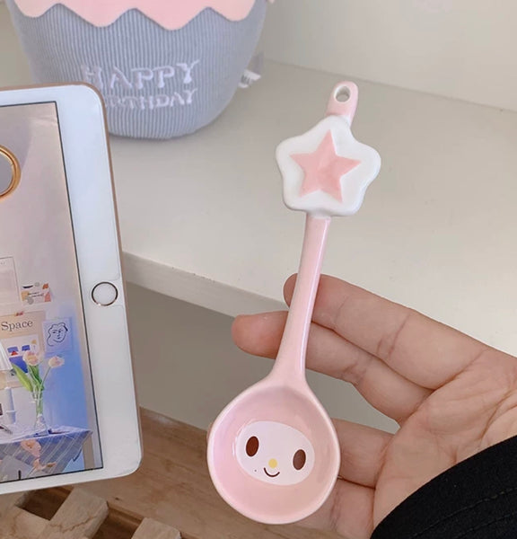 Kawaii Cartoon Bowl & Spoon