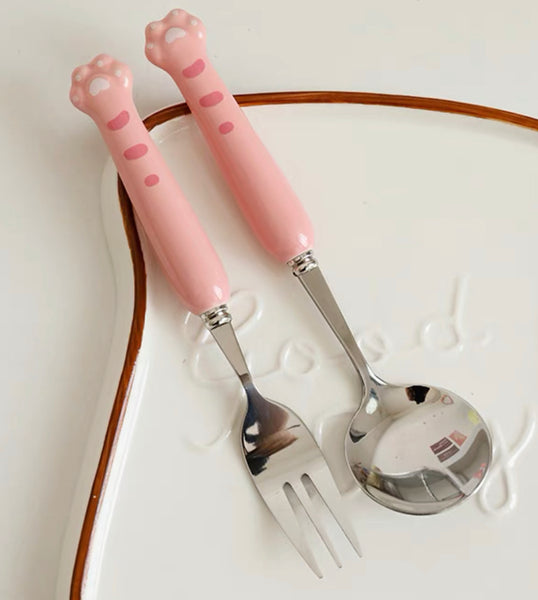 Cute Paw Spoon & Fork