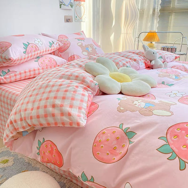 Strawberry Bear Bedding Set