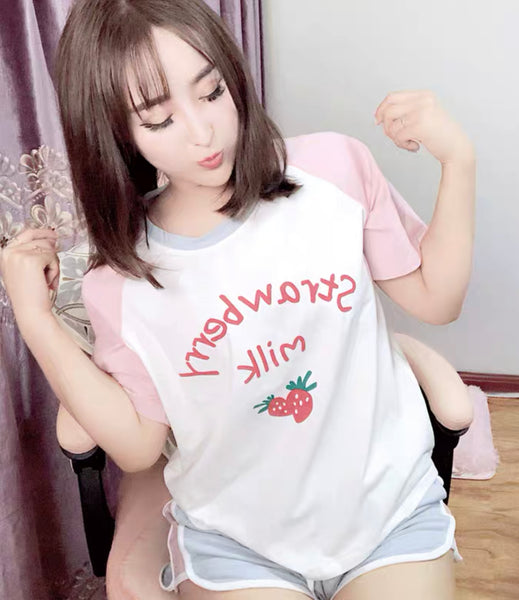 Strawberry Milk Pajamas