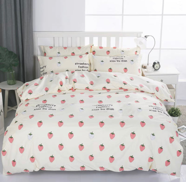Cute Strawberry Bedding Set