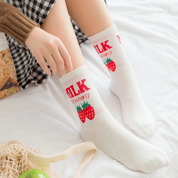 Milk Strawberry Socks