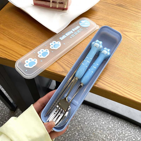 Kawaii Paw Spoon & Fork