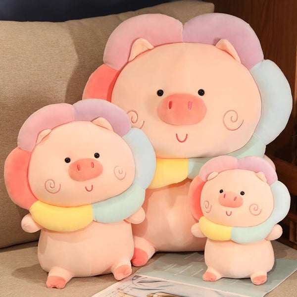 Rainbow Pig Plush Toy