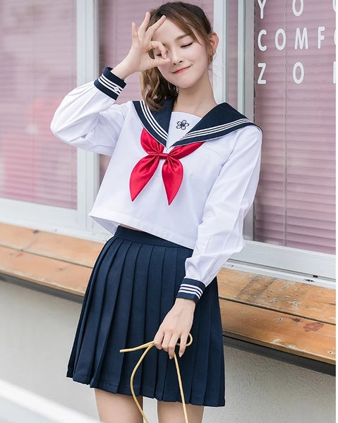Embroidery Sakura Uniform Suit