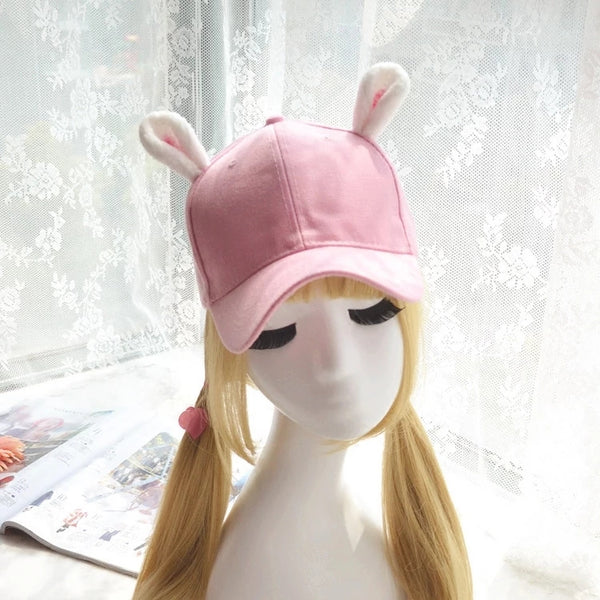 Soft Cute Rabbit Ears Cap