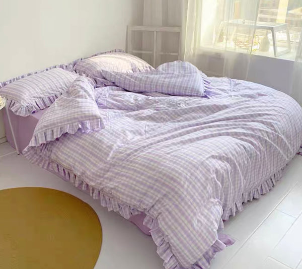 Cute Plaid Bedding Set