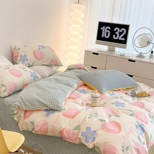 Cute Peach Bedding Set