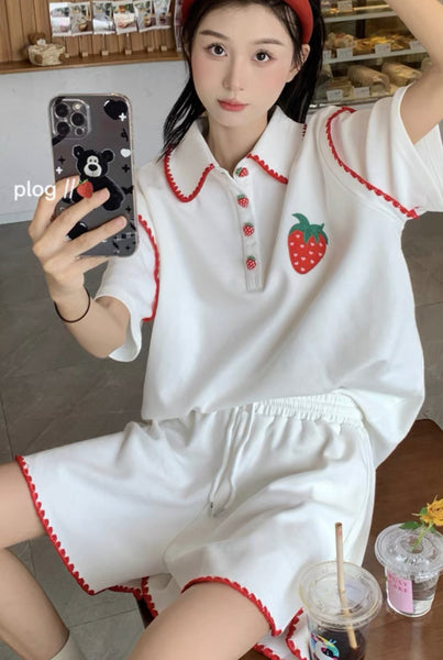 Cute Strawberry T-Shirt & Short