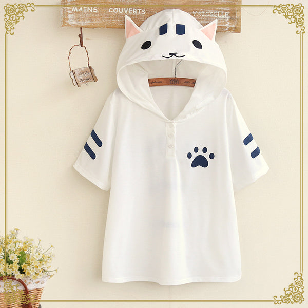 Lovely Cat Hooded T-shirt