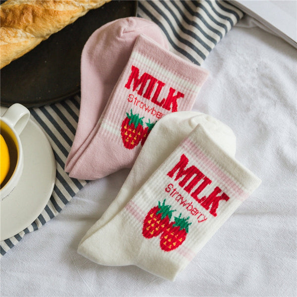 Milk Strawberry Socks