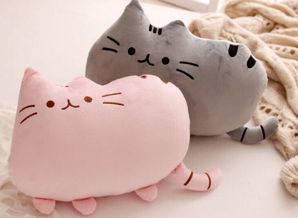 Greedy Cat Pillow