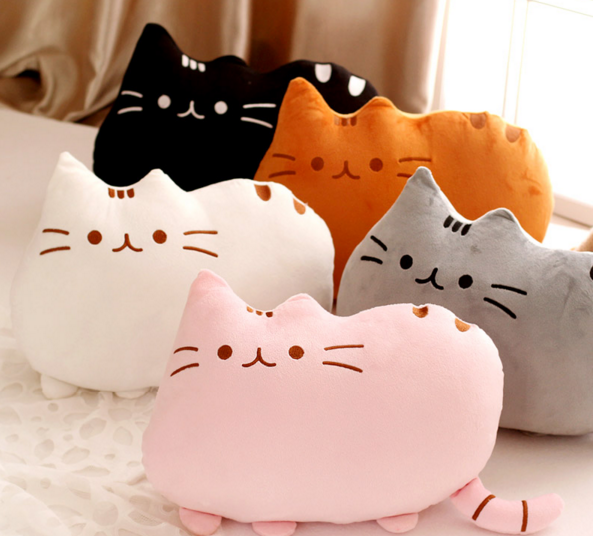 Greedy Cat Pillow