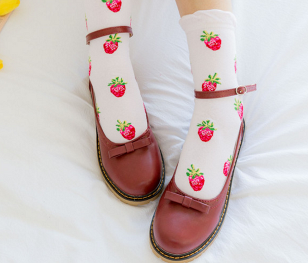 Lace Strawberry Socks