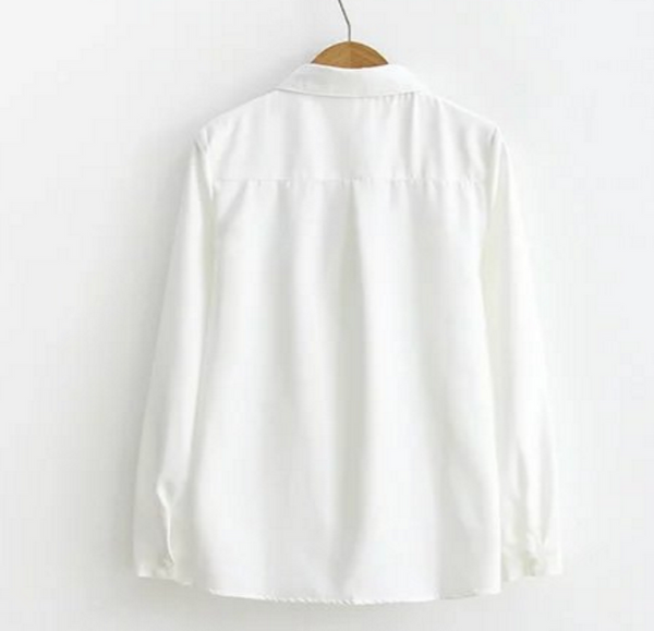 Preppy Style Bowknot Shirt