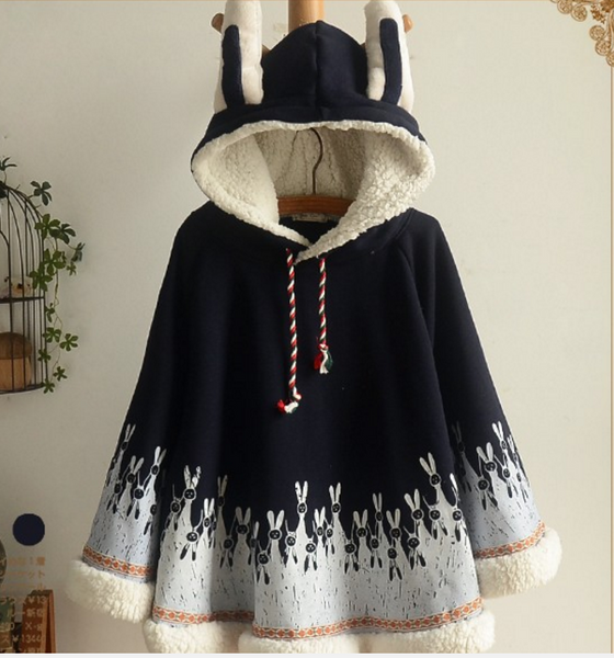 Cute Rabbit Cloak Coat