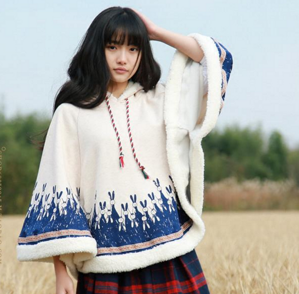 Cute Rabbit Cloak Coat