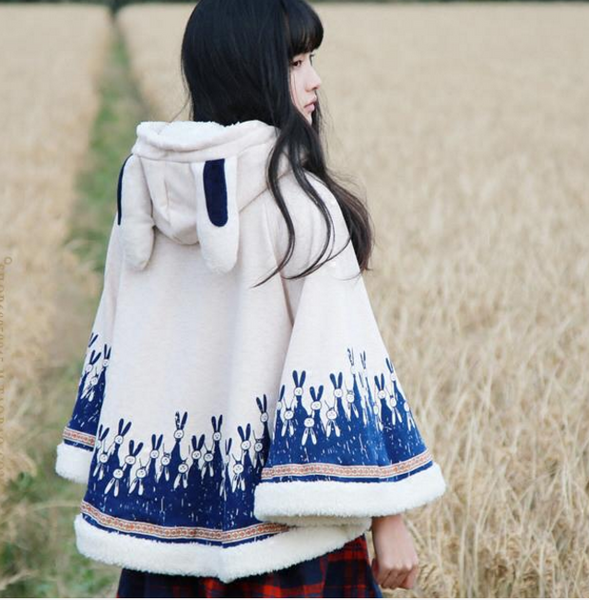 Cute Rabbit Cloak Coat
