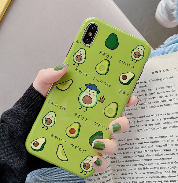 Cute Avocado Phone Case For Iphone6/6s/6p/7/8/7/8plus/X/XS/XR/XSmax
