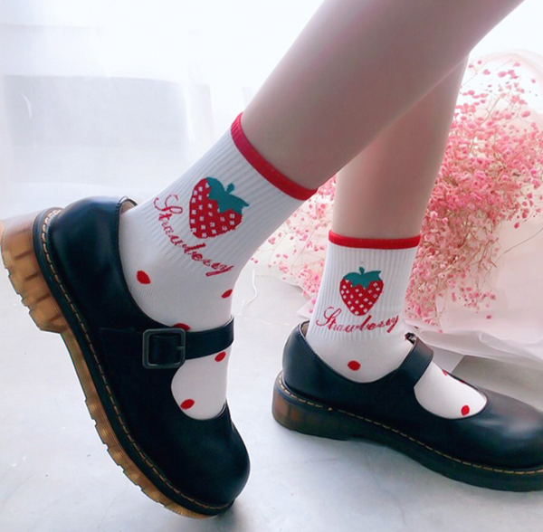 Cute Strawberry Socks