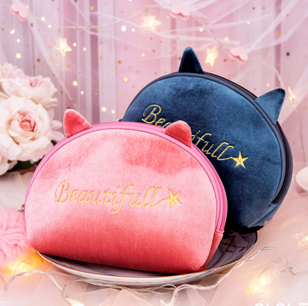 Cat Ears Makeup Bag