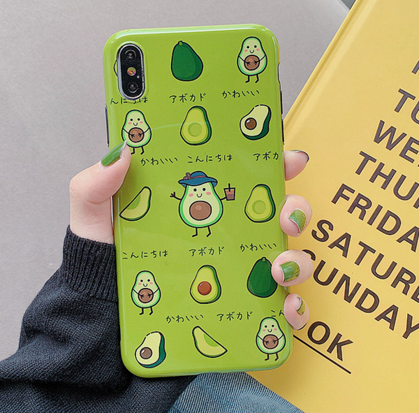Cute Avocado Phone Case For Iphone6/6s/6p/7/8/7/8plus/X/XS/XR/XSmax