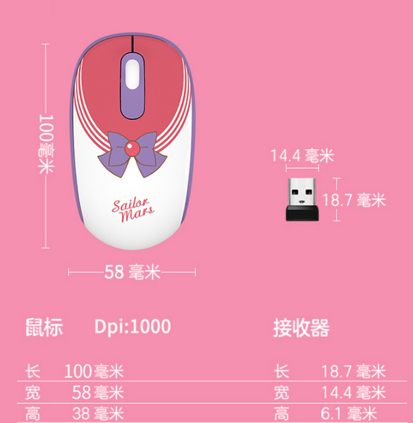 Kawaii Anime Wireless Mouse