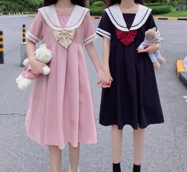 Cute Sailor Bowknot Dress