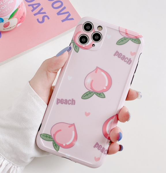 Peach Phone Case For Iphone7/7P/8/8plus/X/XS/XR/XSmax/11/11pro/11proMax/SE