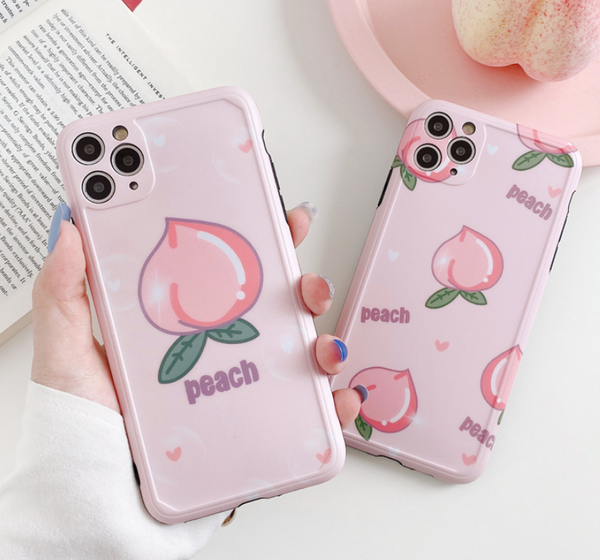 Peach Phone Case For Iphone7/7P/8/8plus/X/XS/XR/XSmax/11/11pro/11proMax/SE