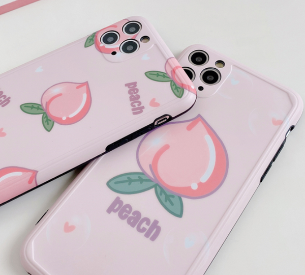 Peach Phone Case For Iphone7/7P/8/8plus/X/XS/XR/XSmax/11/11pro/11proMax/SE