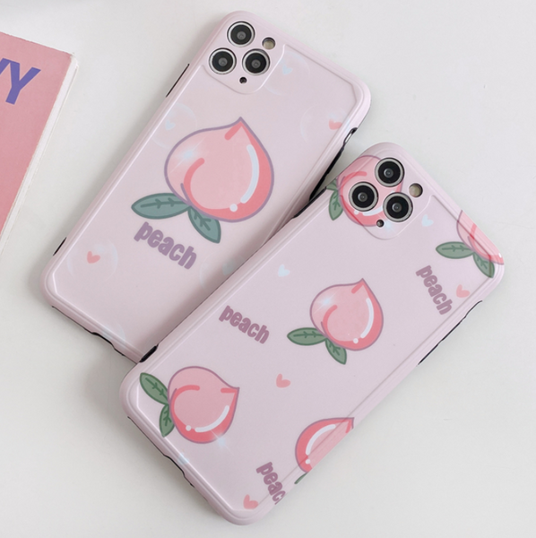 Peach Phone Case For Iphone7/7P/8/8plus/X/XS/XR/XSmax/11/11pro/11proMax/SE