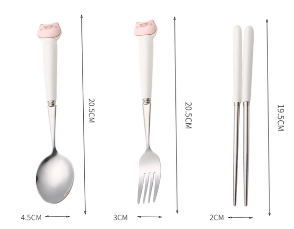 Kawaii Pig Bowl Set