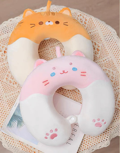 Cute Cat U-Shaped Pillow