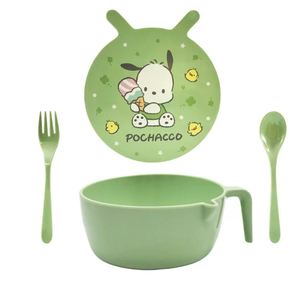 Cute Pochacco Bowl Set