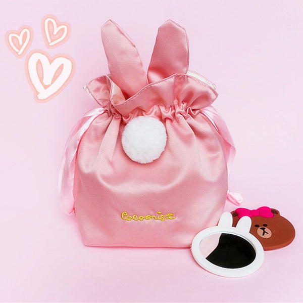 Sweet Rabbit Ears Pocket Makeup Bag