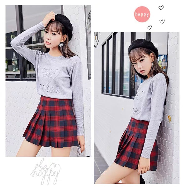 Preppy Style Plaid Skirt