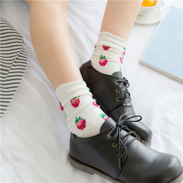 Lace Strawberry Socks