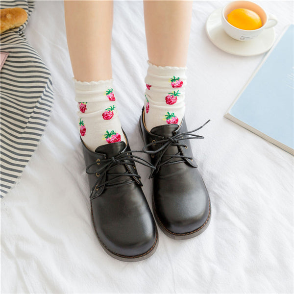 Lace Strawberry Socks