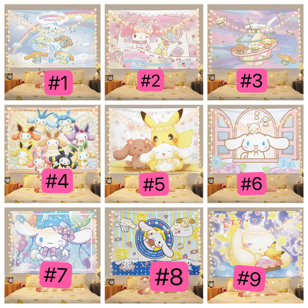 Sweet Cartoon Bedside Cloth