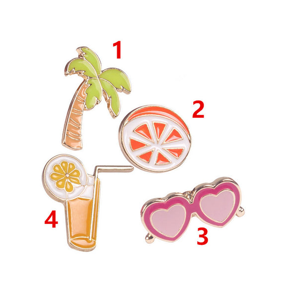 Cute Orange Juice Brooch Pin