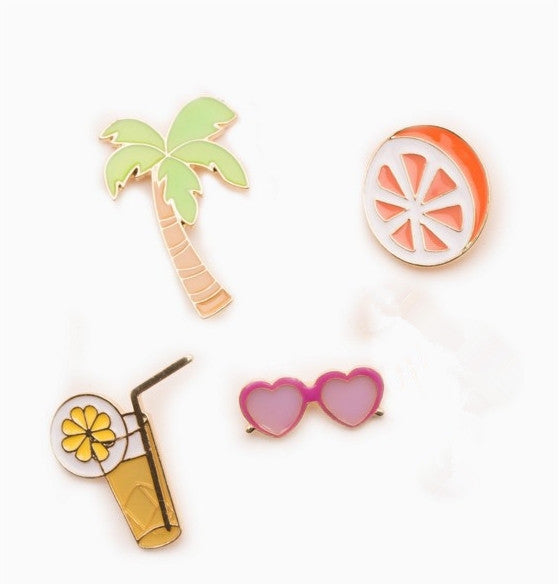 Cute Orange Juice Brooch Pin