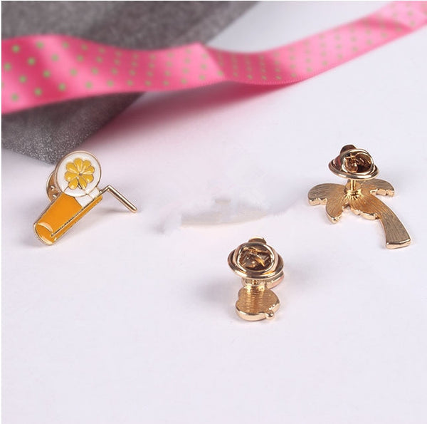 Cute Orange Juice Brooch Pin