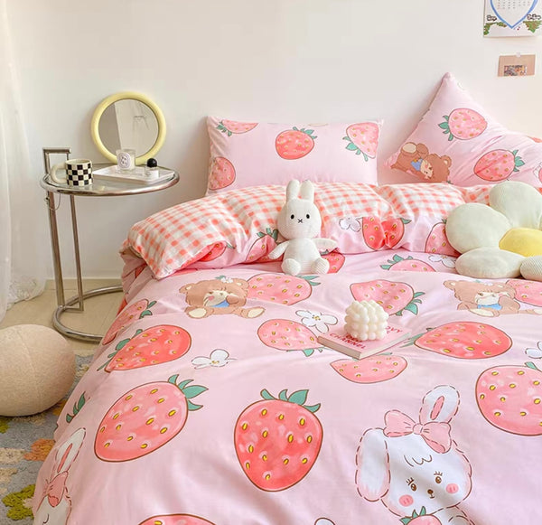 Strawberry Bear Bedding Set