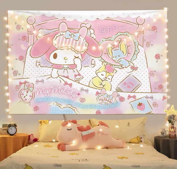 Sweet Cartoon Bedside Cloth