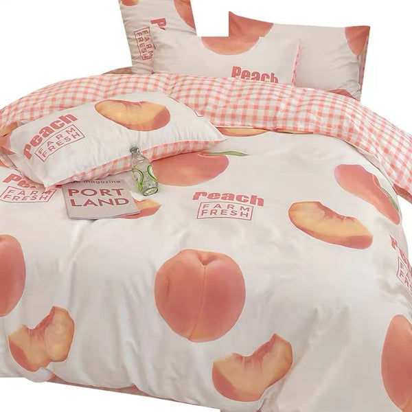 Fresh Peach Bedding Set